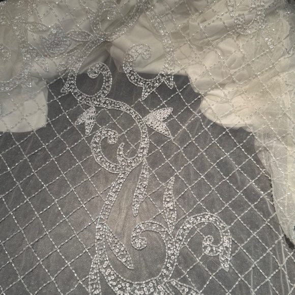 Lulu’s beaded and sequined wedding dress - heavy with beads tags cut out SMALL - Picture 10 of 17